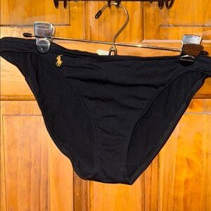 Ralph Lauren 3 piece Black Swimsuit with Gold Logo